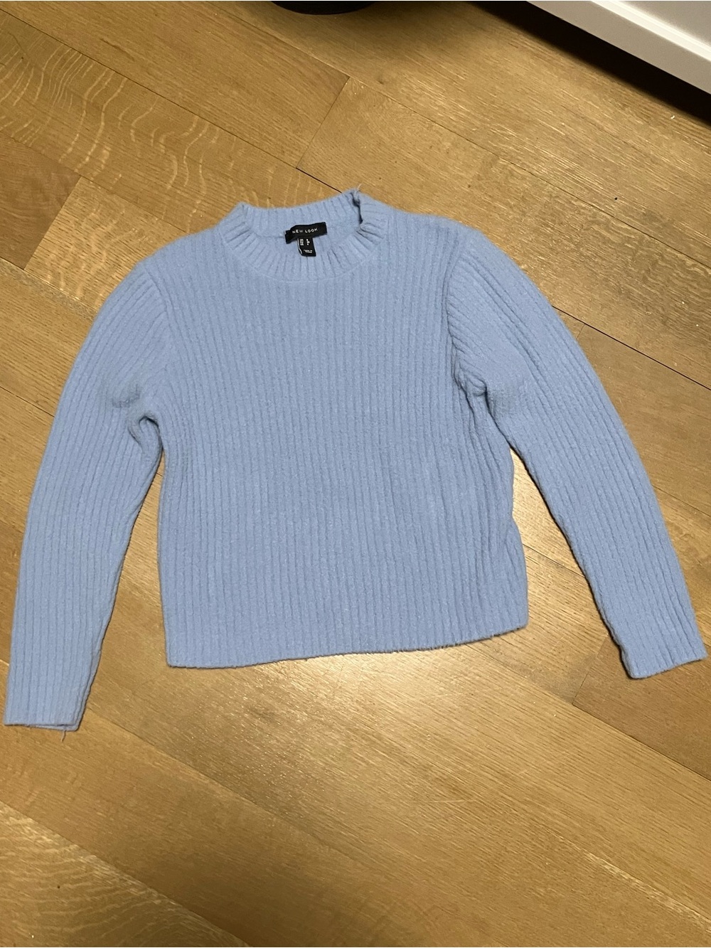 New Look Pale Blue Ribbed Knit Sweater